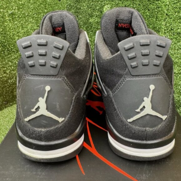 Nike Air Jordan 4 Retro Black Canvas - Picture 4 of 7